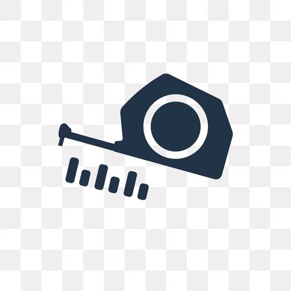 Measureming Tape Vector Pictogram Geïsoleerd Transparante Achtergrond Measureming Tape Transparantie — Stockvector