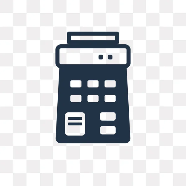 Kalkulator Vector Ikona Białym Tle Przezroczystym Tle Kalkulator Koncepcja Przejrzystości — Wektor stockowy