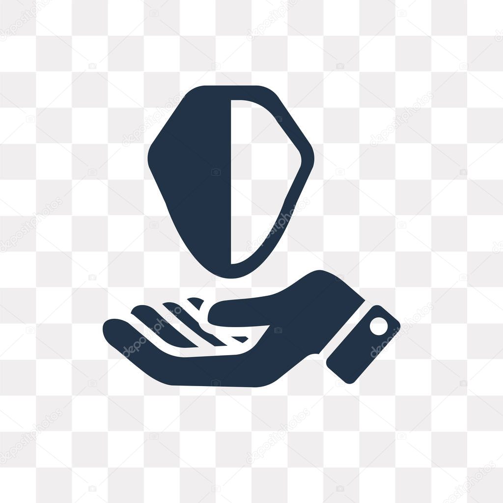 Security vector icon isolated on transparent background, Security transparency concept can be used web and mobile