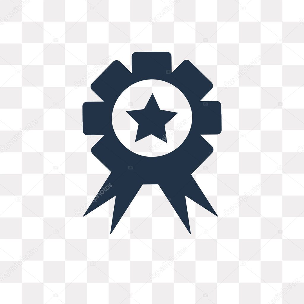 Award vector icon isolated on transparent background, Award transparency concept can be used web and mobile