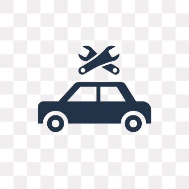 Araba tamir vektör simge şeffaf arka plan üzerinde araba tamir saydamlık kavramı izole kullanılan web ve mobil olabilir