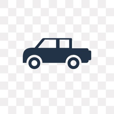 Saydam arka plan üzerinde izole kamyon vektör simge almak, Pick up kamyon saydamlık kavramı kullanılan web ve mobil olabilir