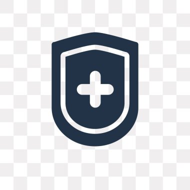 Saydam arka plan üzerinde tıbbi sigorta saydamlık kavramı izole tıbbi sigorta vektör simge kullandığınız web ve mobil olabilir