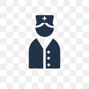 Hemşire vektör simge şeffaf arka plan üzerinde hemşire saydamlık kavramı izole kullanılan web ve mobil olabilir