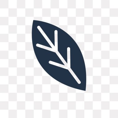 Saydam arka plan üzerinde yaprak saydamlık kavramı izole yaprak vektör simge kullandığınız web ve mobil olabilir