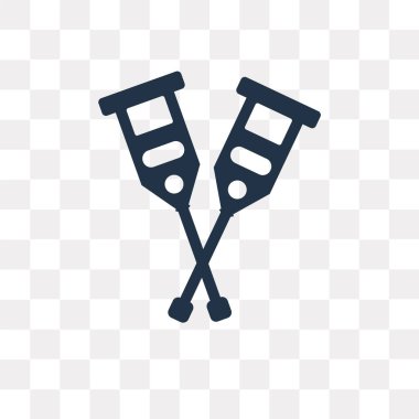 Koltuk değneği vektör simge şeffaf arka plan üzerinde koltuk değneği saydamlık kavramı izole kullanılan web ve mobil olabilir