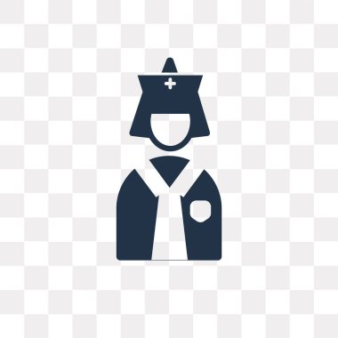 Hemşire vektör simge şeffaf arka plan üzerinde hemşire saydamlık kavramı izole kullanılan web ve mobil olabilir