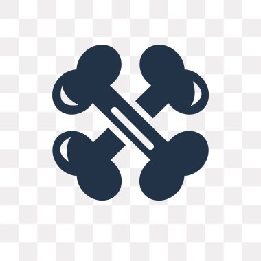 Saydam arka plan üzerinde kemikleri saydamlık kavramı izole kemikleri vektör simge kullandığınız web ve mobil olabilir