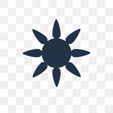 Güneş üzerinde şeffaf arka plan izole simge vektör, Güneş saydamlık kavramı kullanılan web ve mobil olabilir