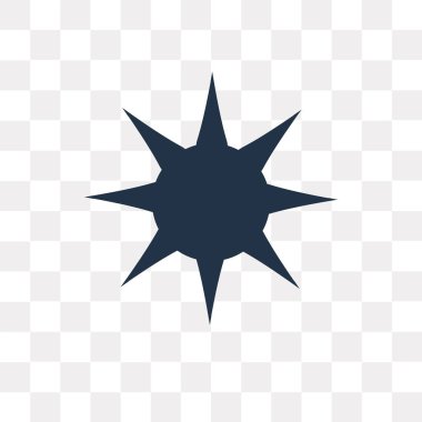 Güneş üzerinde şeffaf arka plan izole simge vektör, Güneş saydamlık kavramı kullanılan web ve mobil olabilir