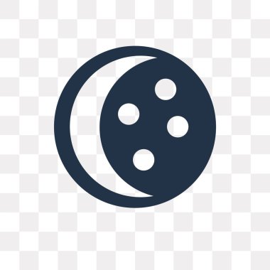 Saydam arka plan üzerinde Moon aşama saydamlık kavramı izole moon aşama vektör simge kullandığınız web ve mobil olabilir