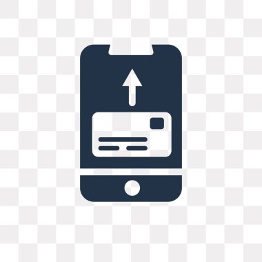 Saydam arka plan üzerinde mobil ödeme saydamlık kavramı izole mobil ödeme vektör simge kullandığınız web ve mobil olabilir