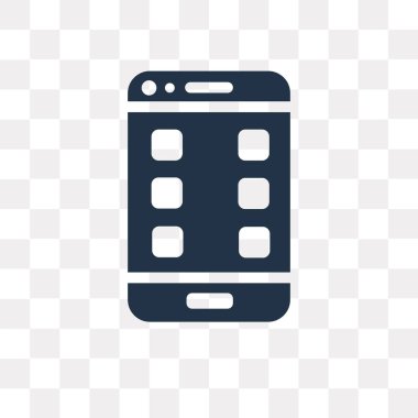 Kullandığınız web ve mobil app vektör simge şeffaf arka plan üzerinde App saydamlık kavramı izole olabilir