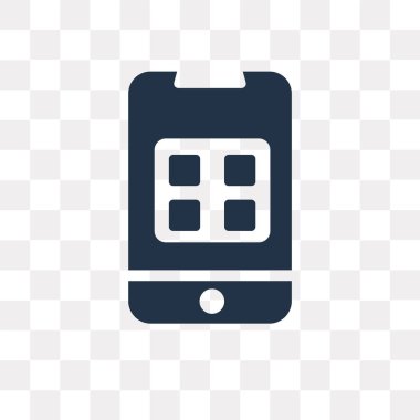 Kullandığınız web ve mobil uygulama vektör simge şeffaf arka plan üzerinde uygulama saydamlık kavramı izole olabilir