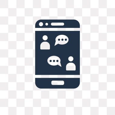 Saydam arka plan üzerinde sohbet saydamlık kavramı izole sohbet vektör simge kullandığınız web ve mobil olabilir