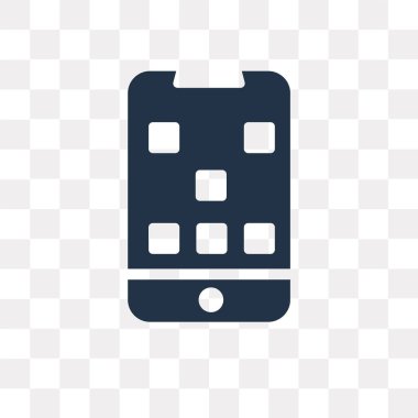 Uygulamalar üzerinde şeffaf arka plan izole simge vektör, kullanılan web ve mobil uygulamalar saydamlık kavramı olabilir