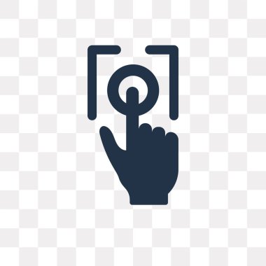 Parmak izi vektör simge şeffaf arka plan üzerinde parmak izi saydamlık kavramı izole kullanılan web ve mobil olabilir