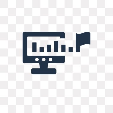 Bayrak simgesini şeffaf arka plan üzerinde izole vektör, bayrak saydamlık kavramı kullanılan web ve mobil olabilir