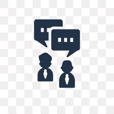 Saydam arka plan üzerinde konuşma saydamlık kavramı izole görüşme vektör simgesi olabilir kullanılan web ve mobil