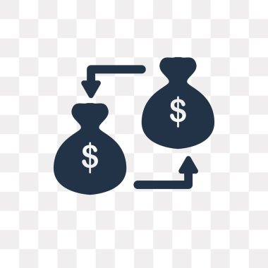 Saydam arka plan üzerinde para saydamlık kavramı izole para vektör simge kullandığınız web ve mobil olabilir