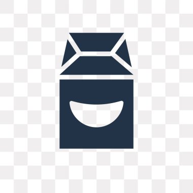 Paket vektör simgesi şeffaf arka plan üzerinde paket saydamlık kavramı izole olabilir kullanılan web ve mobil