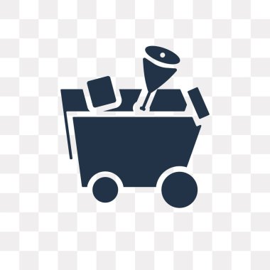 Alışveriş sepeti vektör simgesi üzerinde şeffaf arka plan izole, alışveriş sepeti saydamlık kavramı kullanılan web ve mobil olabilir