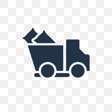 Saydam arka plan üzerinde teslimat kamyonu saydamlık kavramı izole teslimat kamyonu vektör simge kullandığınız web ve mobil olabilir