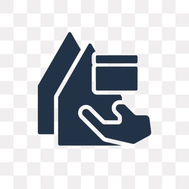 Saydam arka plan üzerinde teslimatçı saydamlık kavramı izole teslimat adam vektör simge kullandığınız web ve mobil olabilir