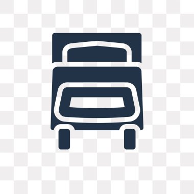 Saydam arka plan üzerinde kamyon saydamlık kavramı izole kamyon vektör simge kullandığınız web ve mobil olabilir