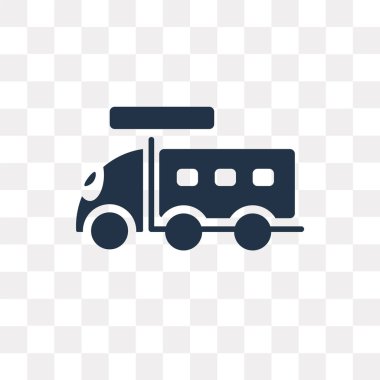 Saydam arka plan üzerinde kamyon saydamlık kavramı izole kamyon vektör simge kullandığınız web ve mobil olabilir