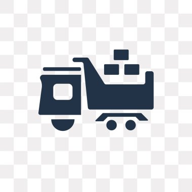 Saydam arka plan üzerinde kamyon saydamlık kavramı izole kamyon vektör simge kullandığınız web ve mobil olabilir