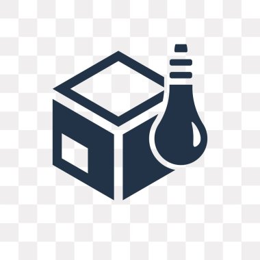 Saydam arka plan üzerinde saydamlık kavramı kutu izole kutusu vektör simge kullandığınız web ve mobil olabilir