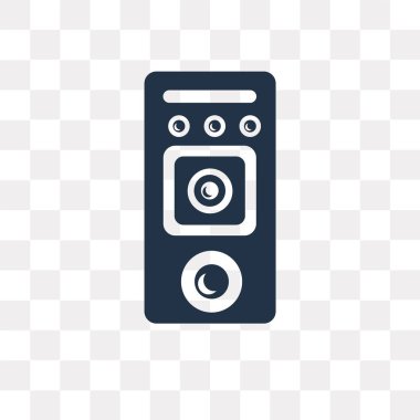 Kullandığınız web ve mobil hoparlör vektör simge şeffaf arka plan üzerinde hoparlör saydamlık kavramı izole olabilir