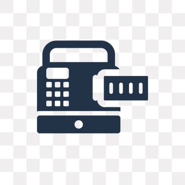 Vektör simgesi üzerinde şeffaf arka plan izole kasa, kasa saydamlık kavramı kullanılan web ve mobil olabilir