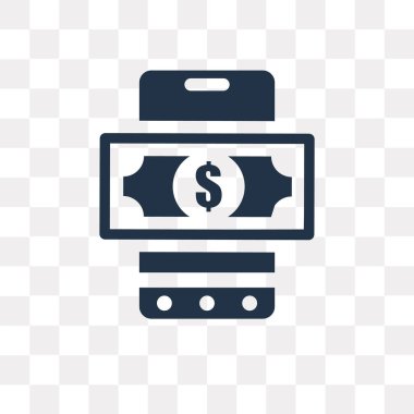 Saydam arka plan üzerinde Smartphone saydamlık kavramı izole Smartphone vektör simge kullandığınız web ve mobil olabilir