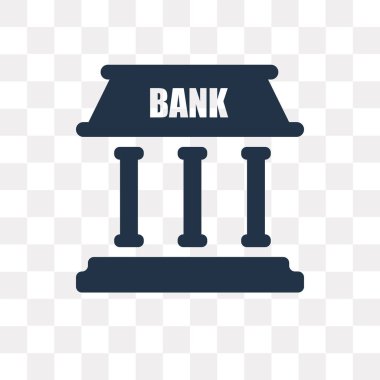 Saydam arka plan üzerinde banka saydamlık kavramı izole banka vektör simge kullandığınız web ve mobil olabilir