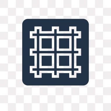Saydam arka plan üzerinde Grid Şeffaflık kavram izole kılavuz vektör simge kullandığınız web ve mobil olabilir