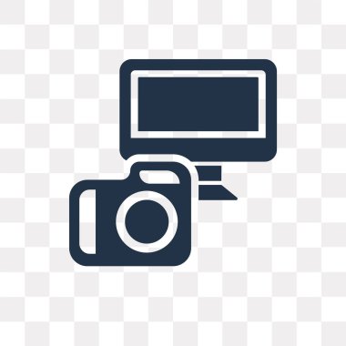 Kullandığınız web ve mobil bilgisayar vektör simge şeffaf arka plan üzerinde bilgisayar saydamlık kavramı izole olabilir