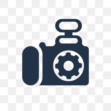 Fotoğraf kamera vektör simgesi şeffaf arka plan, fotoğraf kamera saydamlık kavramı izole olabilir kullanılan web ve mobil