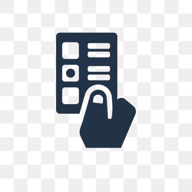 Kullandığınız web ve mobil anket vektör simge şeffaf arka plan üzerinde anket saydamlık kavramı izole olabilir