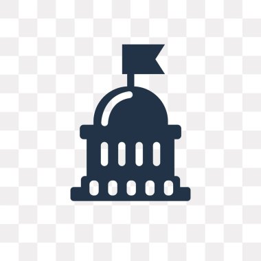 Saydam arka plan üzerinde Capitol saydamlık kavramı izole Capitol vektör simge kullandığınız web ve mobil olabilir