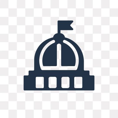 Saydam arka plan üzerinde Capitol saydamlık kavramı izole Capitol vektör simge kullandığınız web ve mobil olabilir