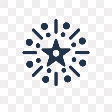 Havai fişek şeffaf arka plan üzerinde izole simge vektör, Fireworks saydamlık kavramı kullanılan web ve mobil olabilir