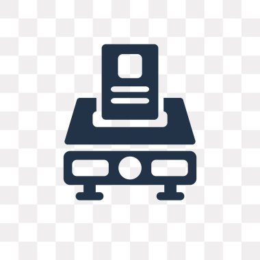 Saydam arka plan üzerinde oy saydamlık kavramı izole oy vektör simge kullandığınız web ve mobil olabilir