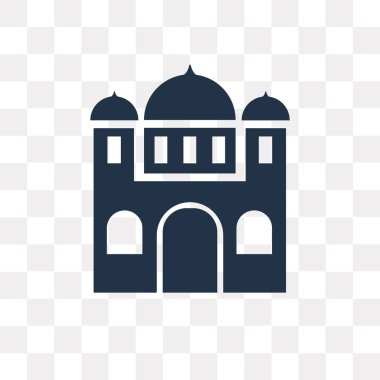 Saydam arka plan üzerinde cami saydamlık kavramı izole Camii vektör simge kullandığınız web ve mobil olabilir