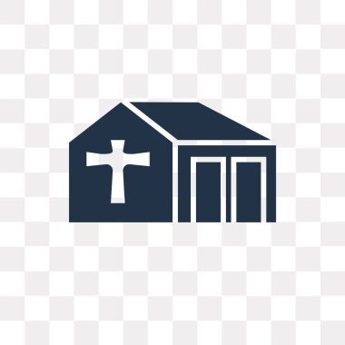 Saydam arka plan üzerinde kilise saydamlık kavramı izole kilise vektör simge kullandığınız web ve mobil olabilir