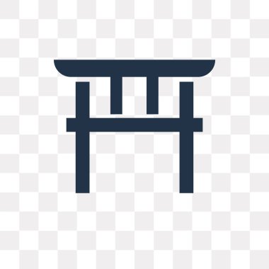 Saydam arka plan üzerinde Şinto saydamlık kavramı izole Şinto vektör simge kullandığınız web ve mobil olabilir