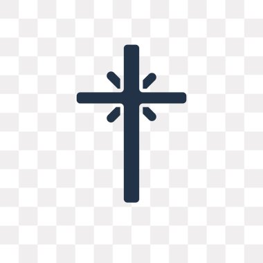 Saydam arka plan üzerinde Hıristiyanlık saydamlık kavramı izole Hıristiyanlık vektör simge kullandığınız web ve mobil olabilir