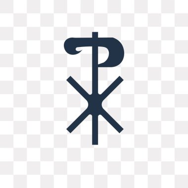 Saydam arka plan üzerinde Chi Rho saydamlık kavramı izole chi Rho vektör simge kullandığınız web ve mobil olabilir