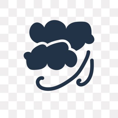 Saydam arka plan üzerinde bulutlu saydamlık kavramı izole bulutlu vektör simge kullandığınız web ve mobil olabilir